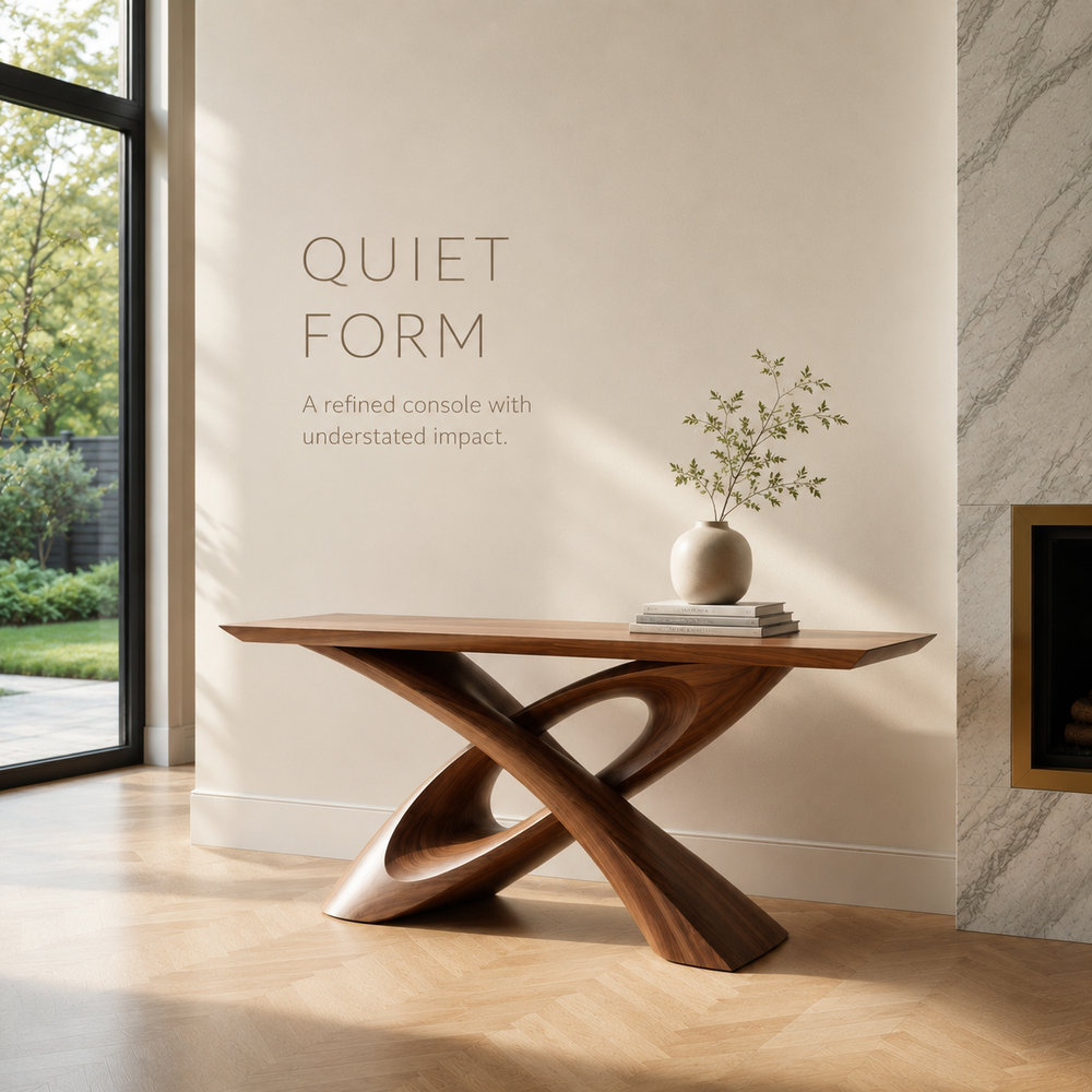 Oriel Pebble Edge Console Table - product detail 3