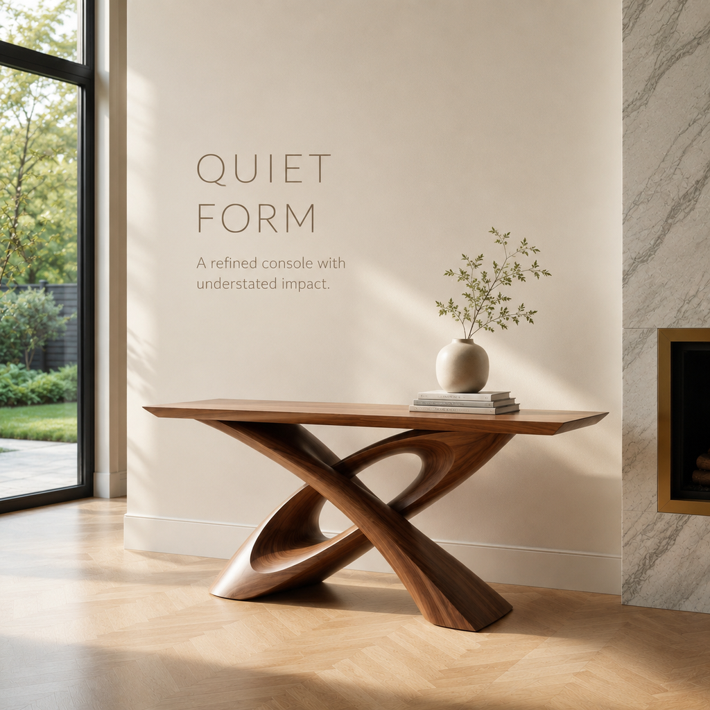 Oriel Pebble Edge Console Table - product detail 3
