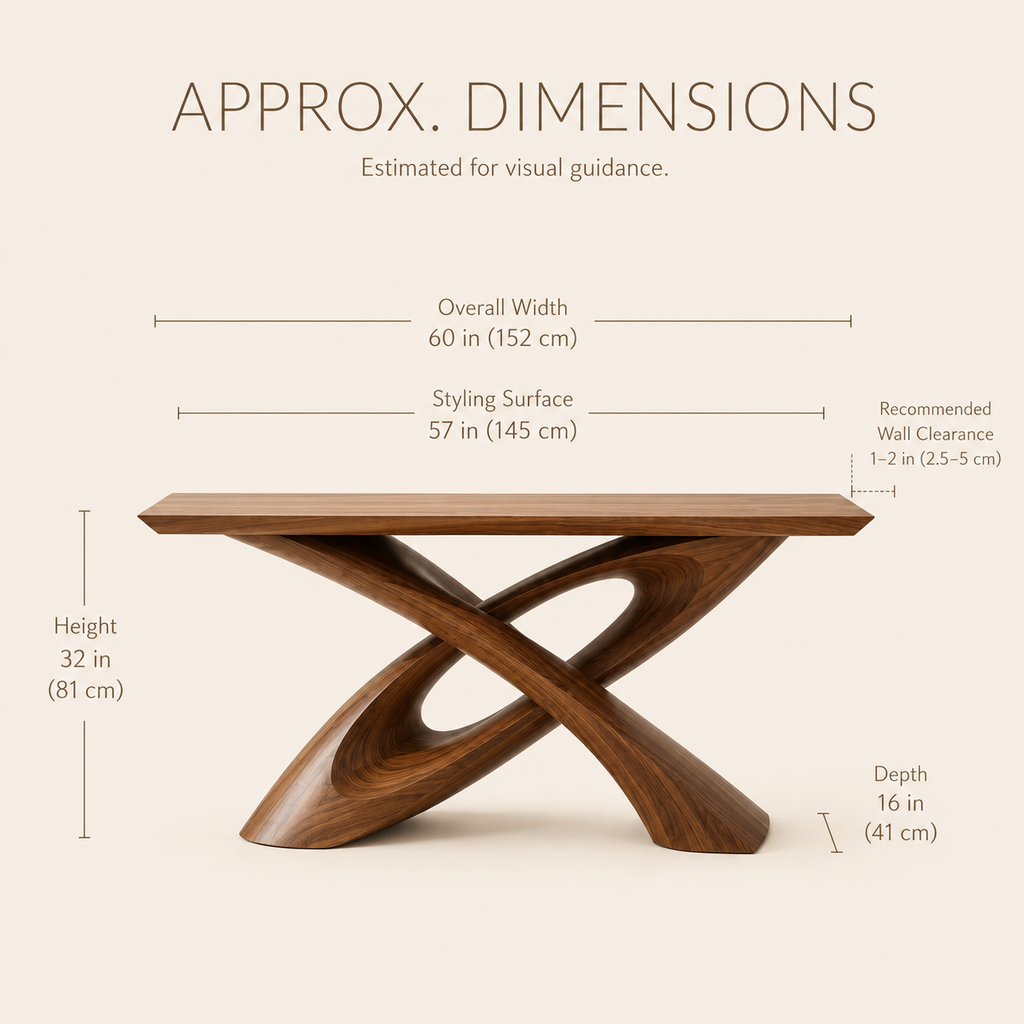 Oriel Pebble Edge Console Table - product detail 8