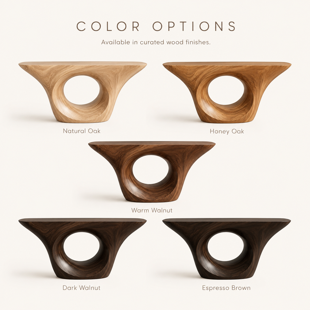 Remy Sculptural Foyer Console Table - Color Options
