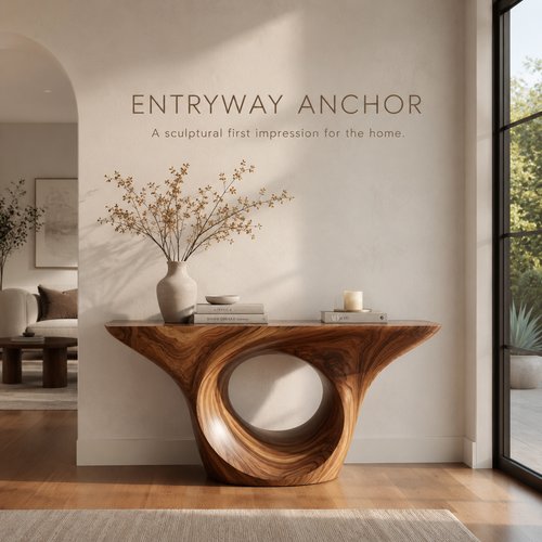 Remy Sculptural Foyer Console Table - product detail 1