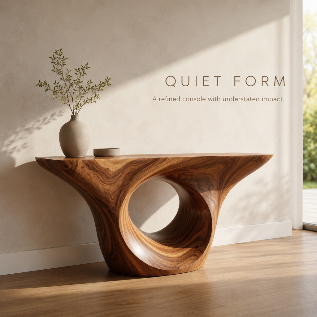 Remy Sculptural Foyer Console Table - product detail 2
