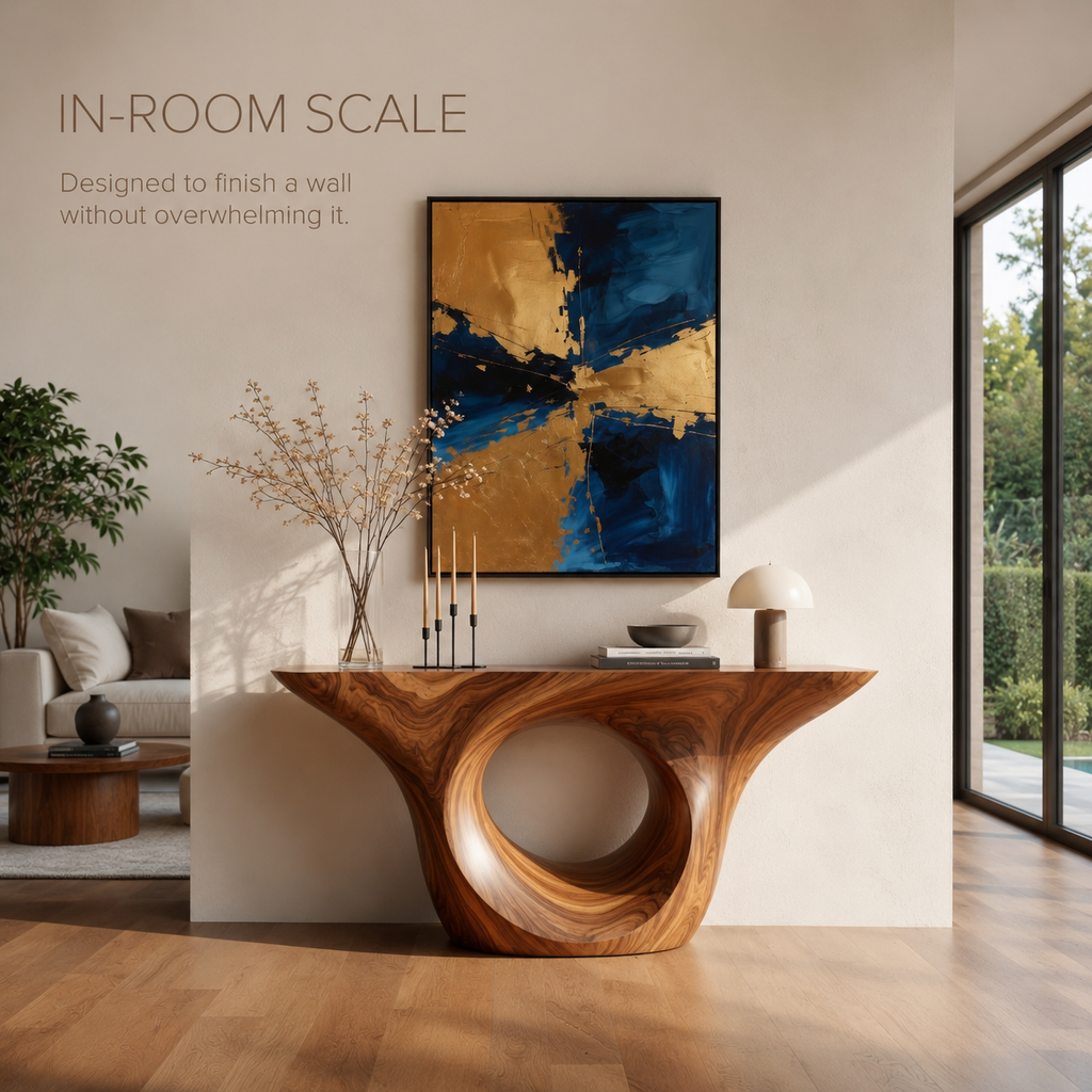 Remy Sculptural Foyer Console Table - product detail 3