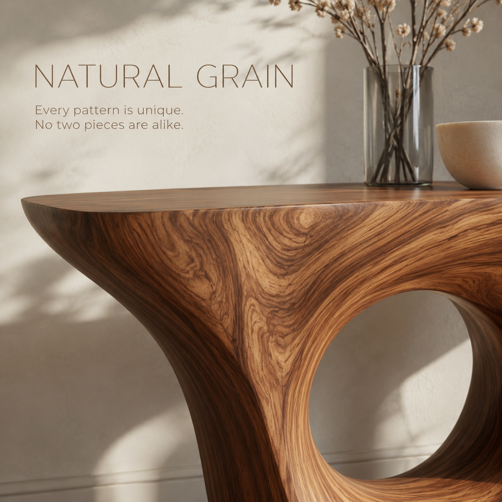 Remy Sculptural Foyer Console Table - product detail 4