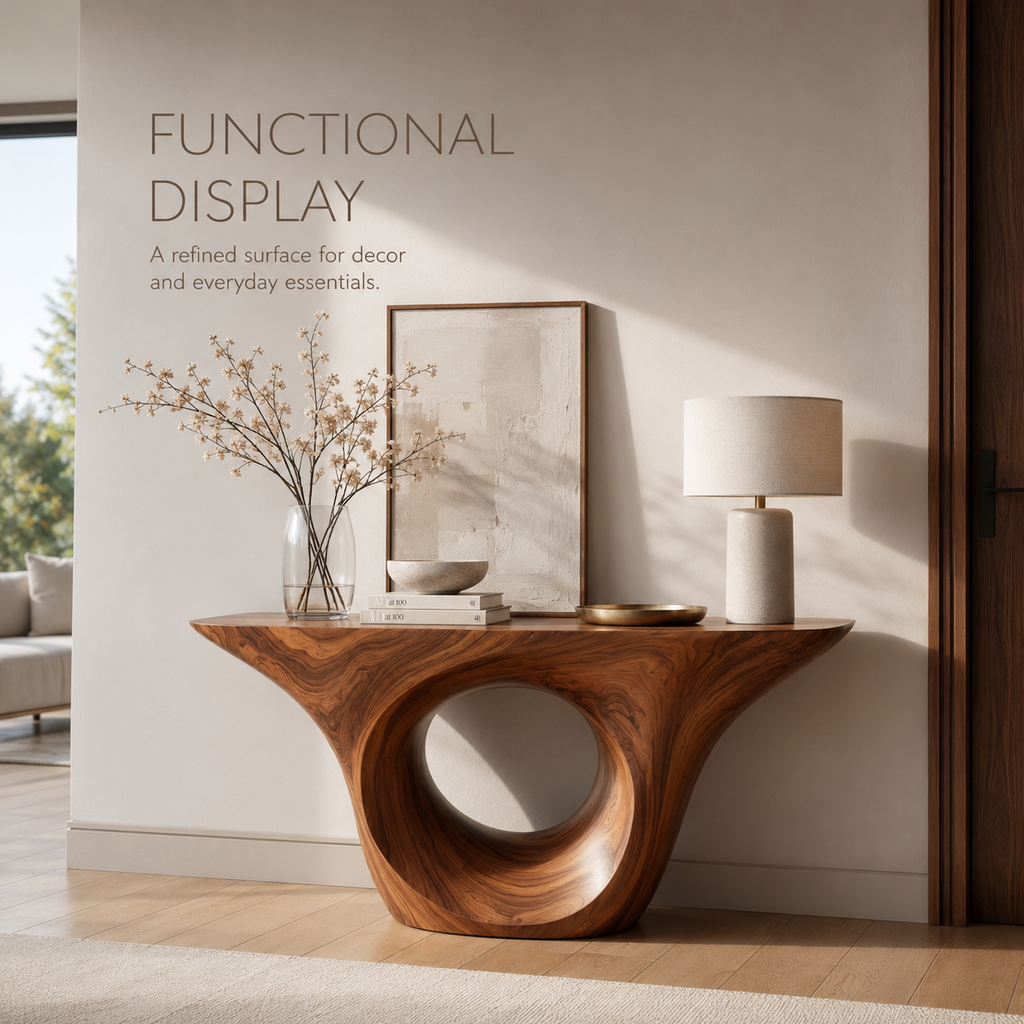 Remy Sculptural Foyer Console Table - product detail 6