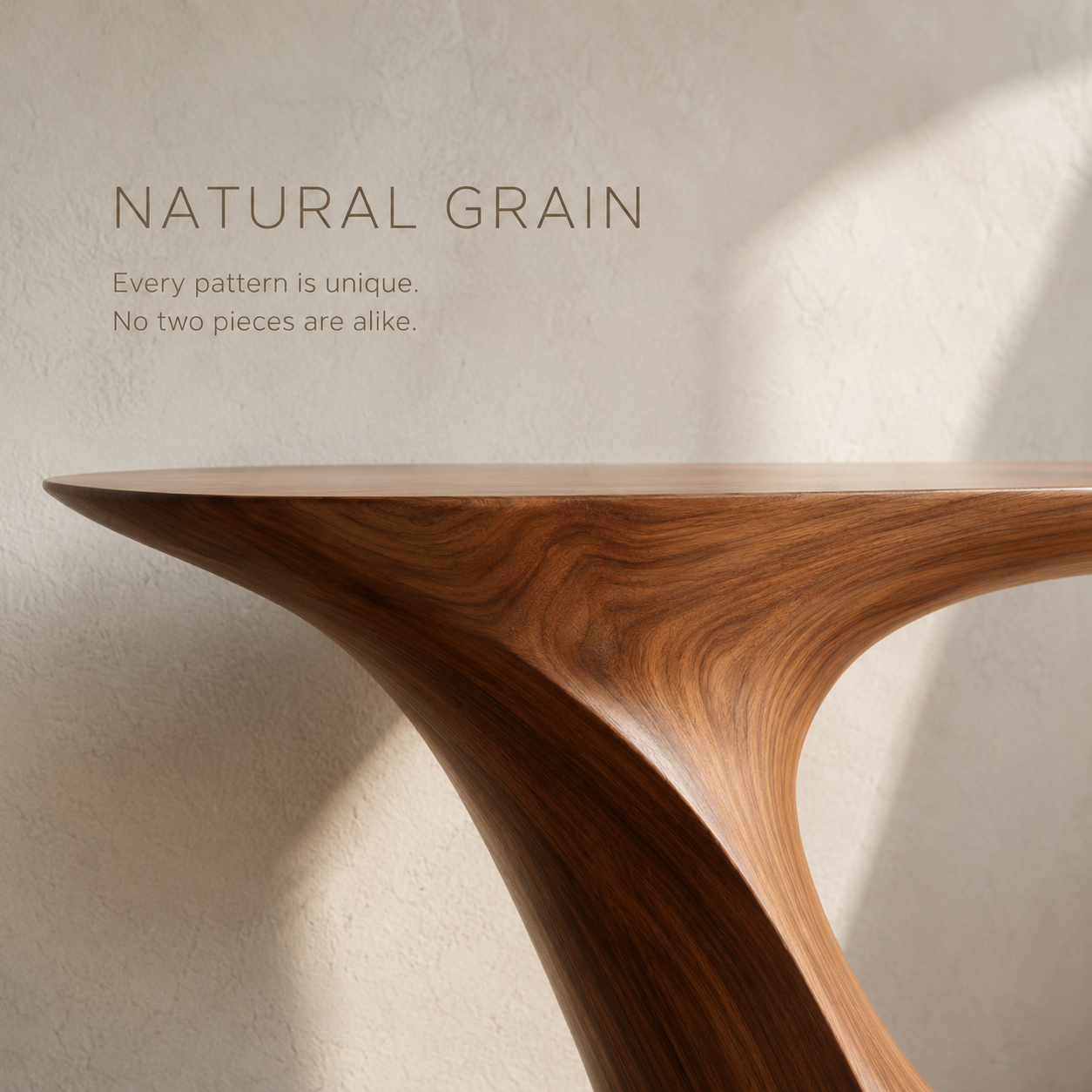 Calla Organic Walnut Console Table - product detail 4