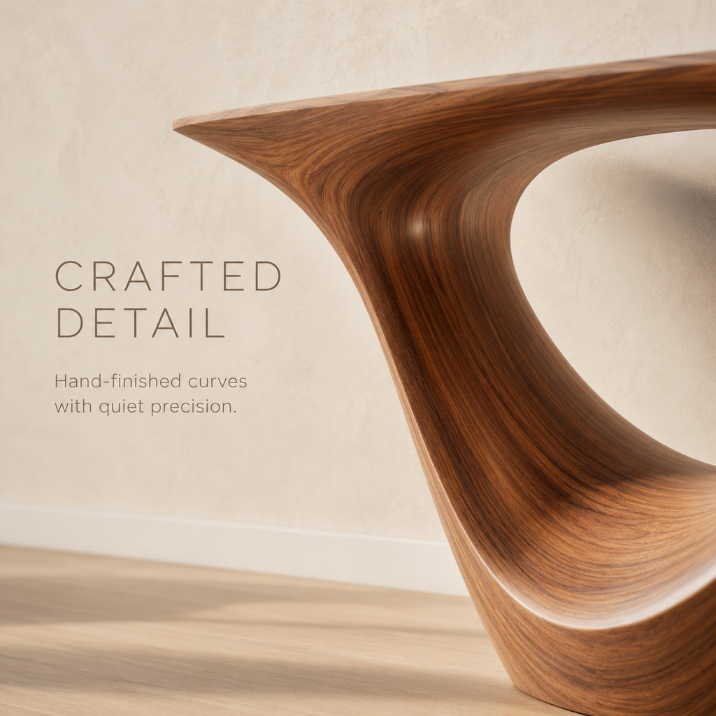 Calla Organic Walnut Console Table - product detail 5