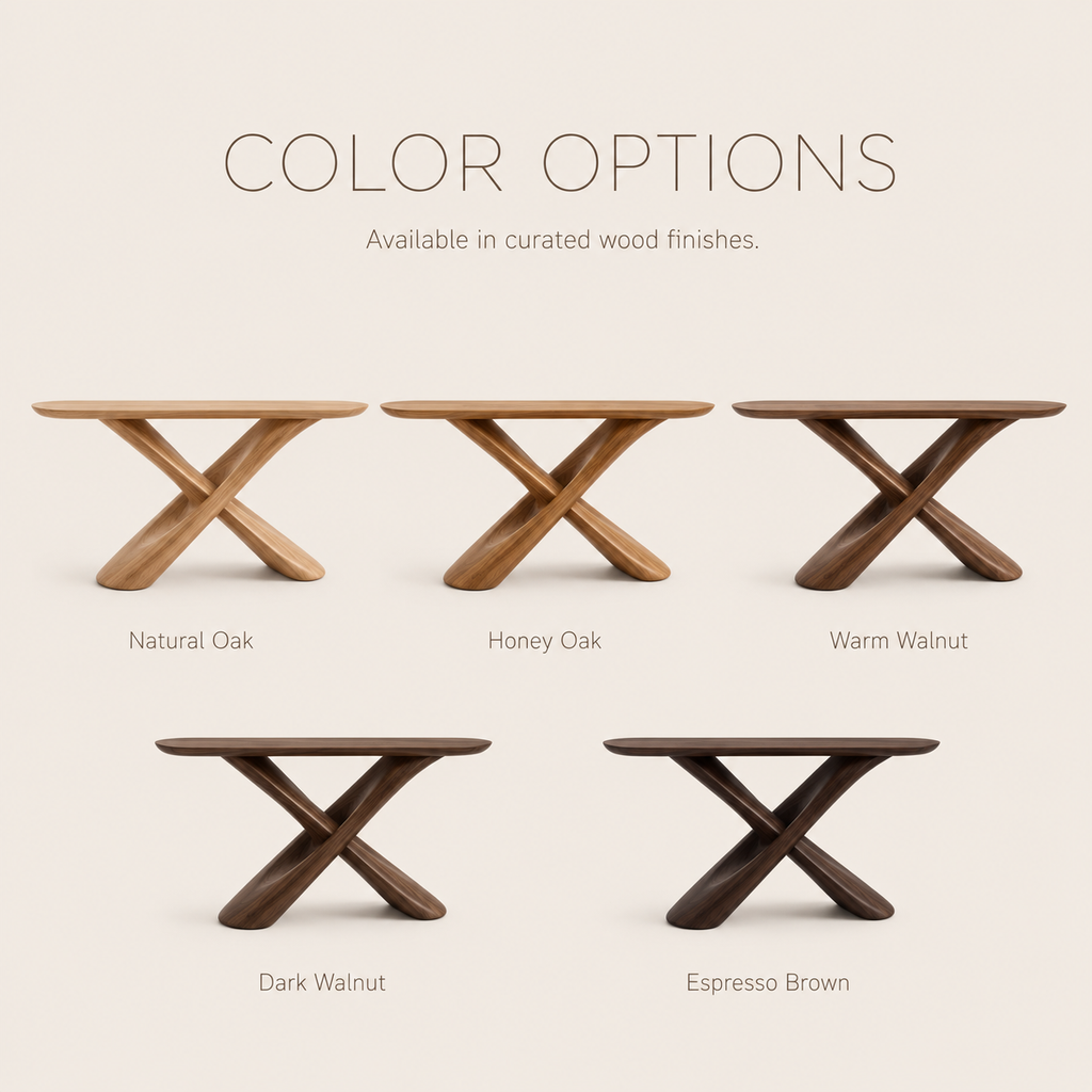 Sable Curved Console Table - Color Options