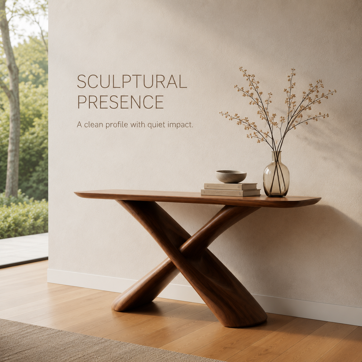 Sable Curved Console Table - product detail 2