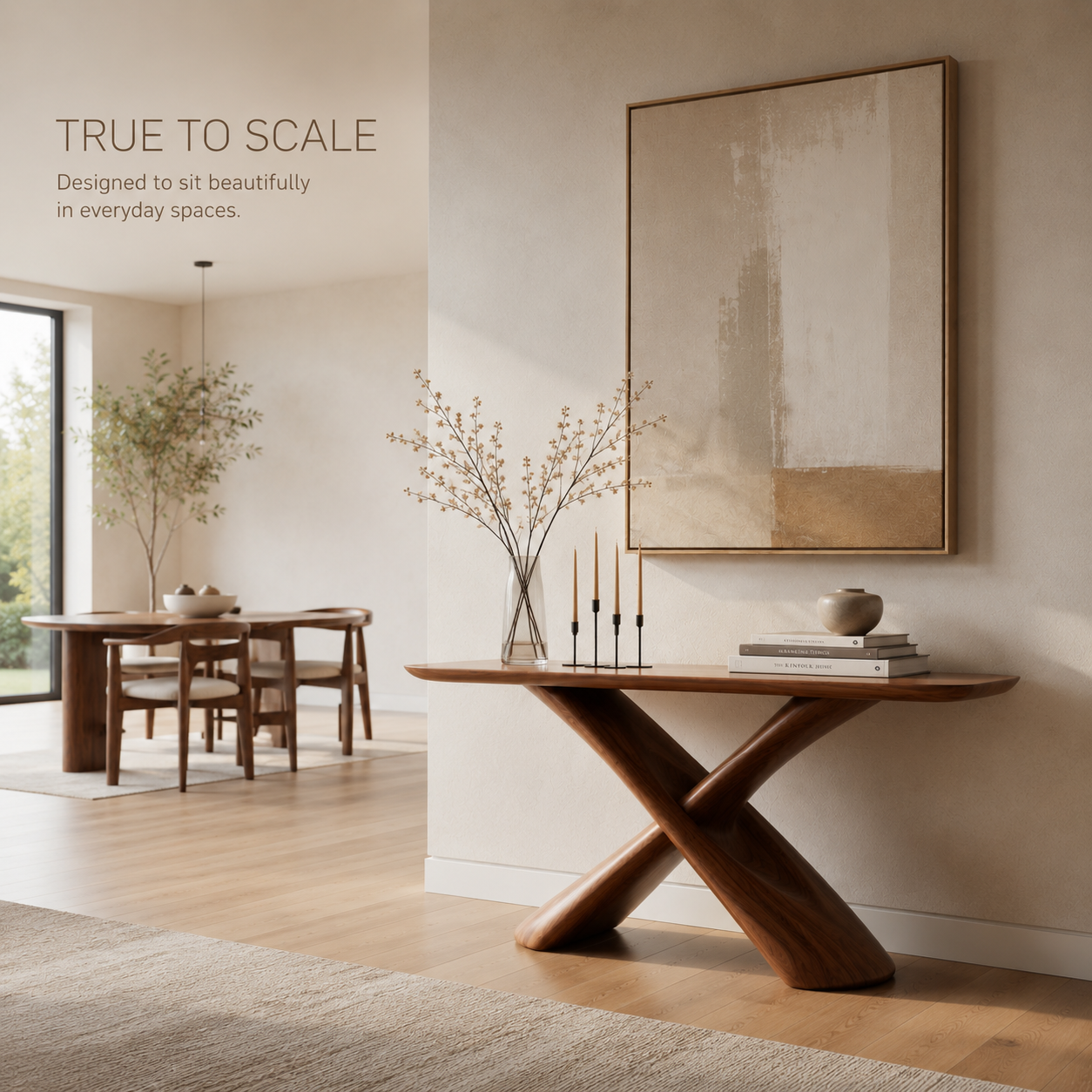 Sable Curved Console Table - product detail 3