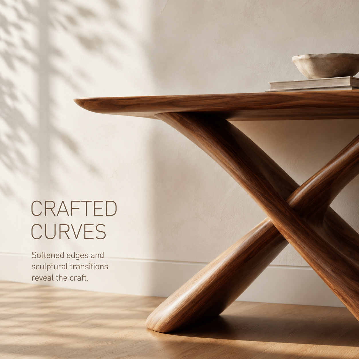 Sable Curved Console Table - product detail 6