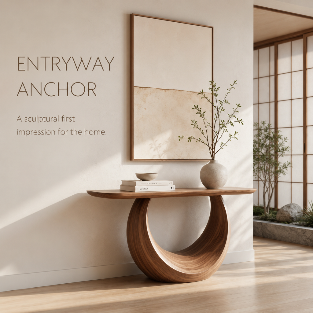 Eloise Rounded Statement Console Table - product detail 1