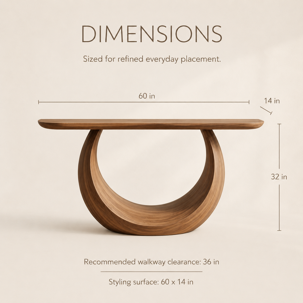 Eloise Rounded Statement Console Table - product detail 3