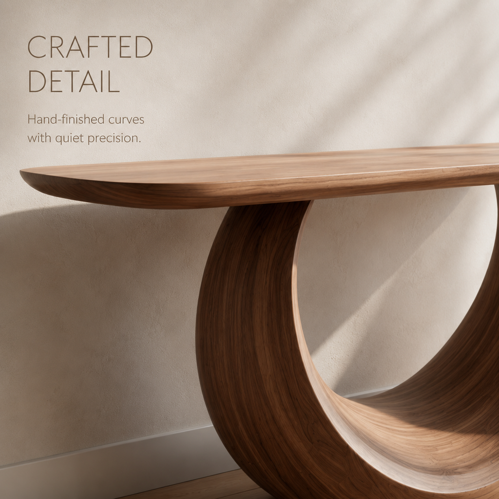 Eloise Rounded Statement Console Table - product detail 7