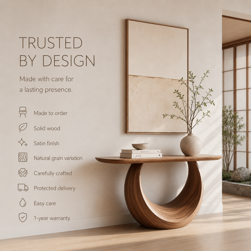 Eloise Rounded Statement Console Table - product detail 8