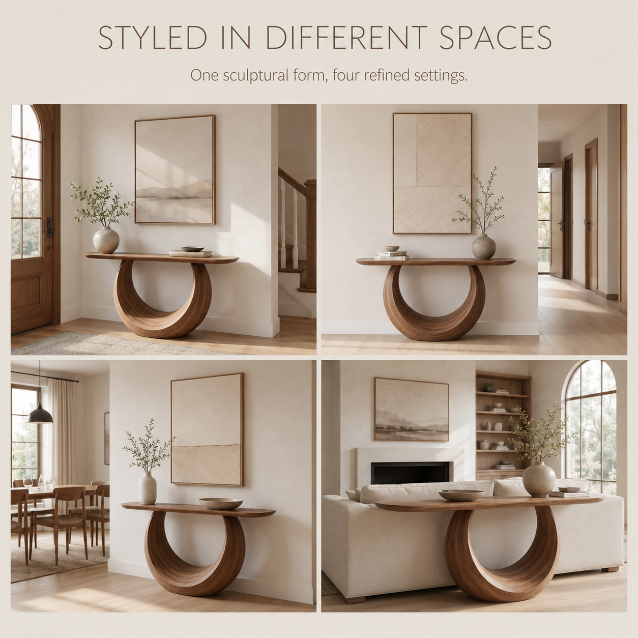 Eloise Rounded Statement Console Table - product detail 9