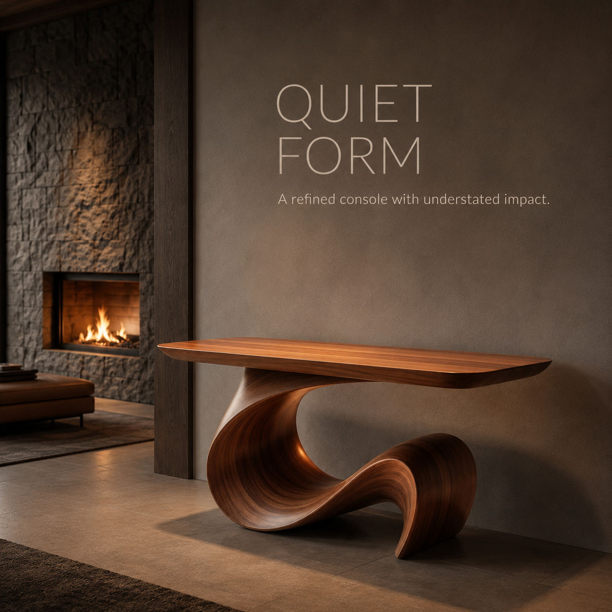Brisa Modern Wood Console Table - product detail 2