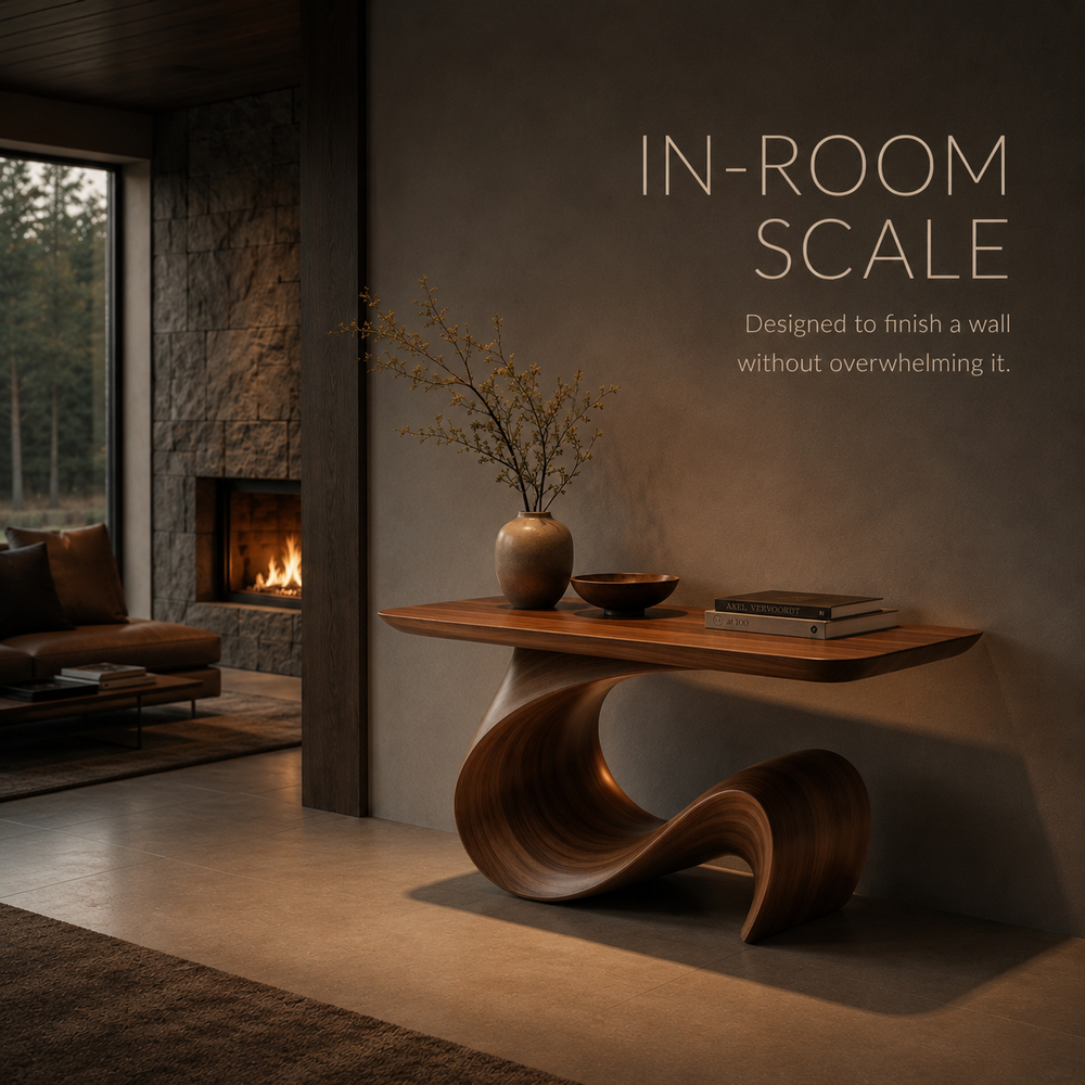 Brisa Modern Wood Console Table - product detail 3