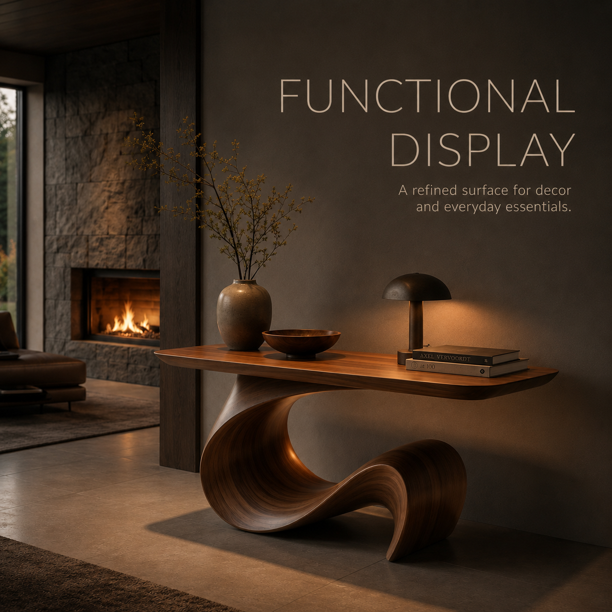 Brisa Modern Wood Console Table - product detail 6