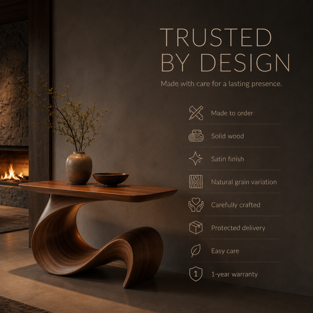 Brisa Modern Wood Console Table - product detail 8