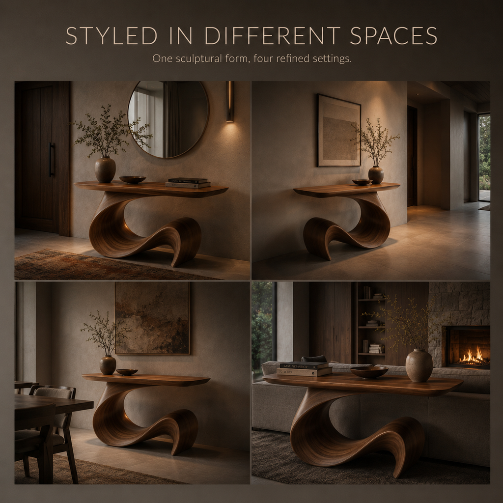 Brisa Modern Wood Console Table - product detail 9