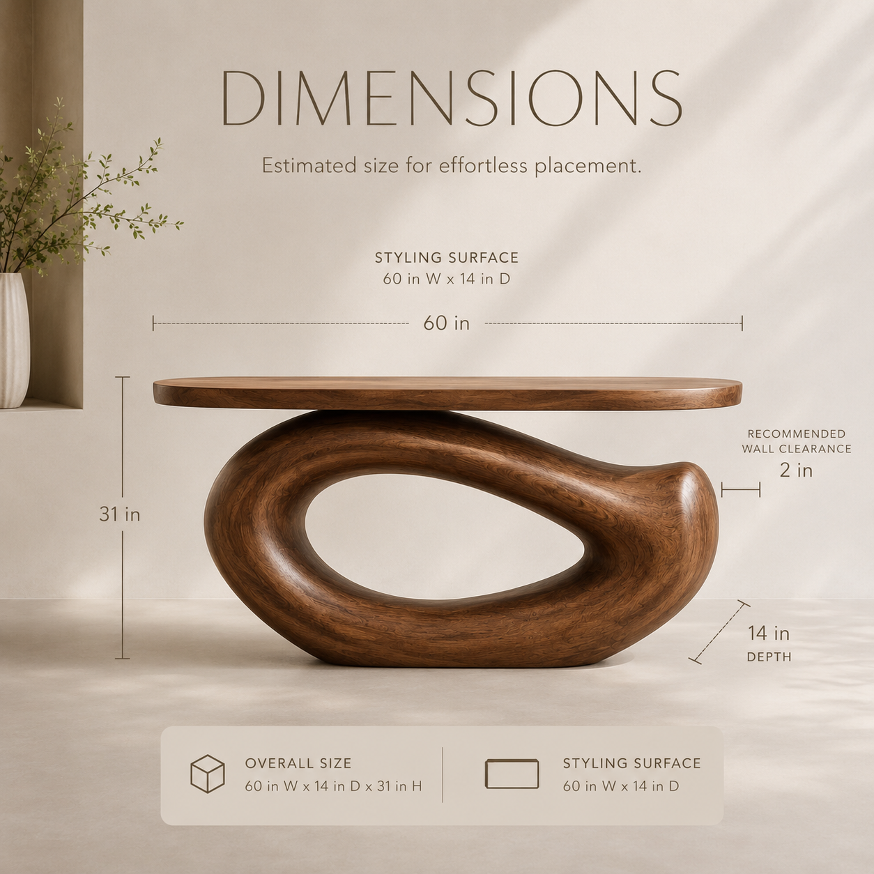 Aveline Sculptural Console Table - product image 09