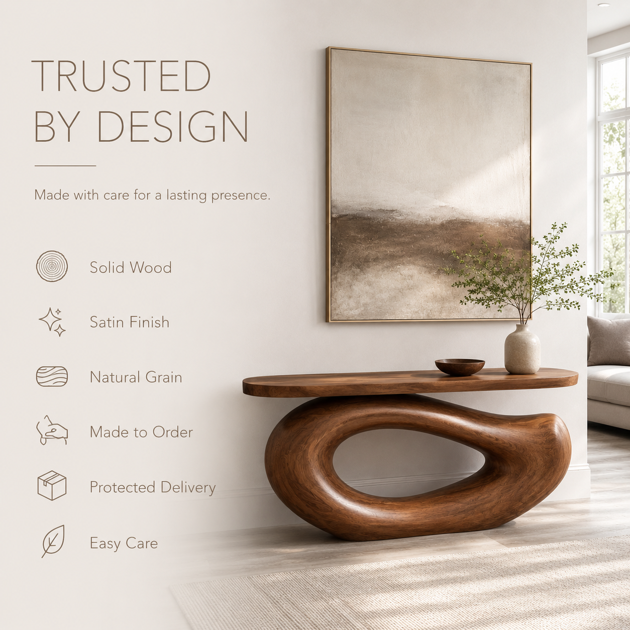 Aveline Sculptural Console Table - product image 10