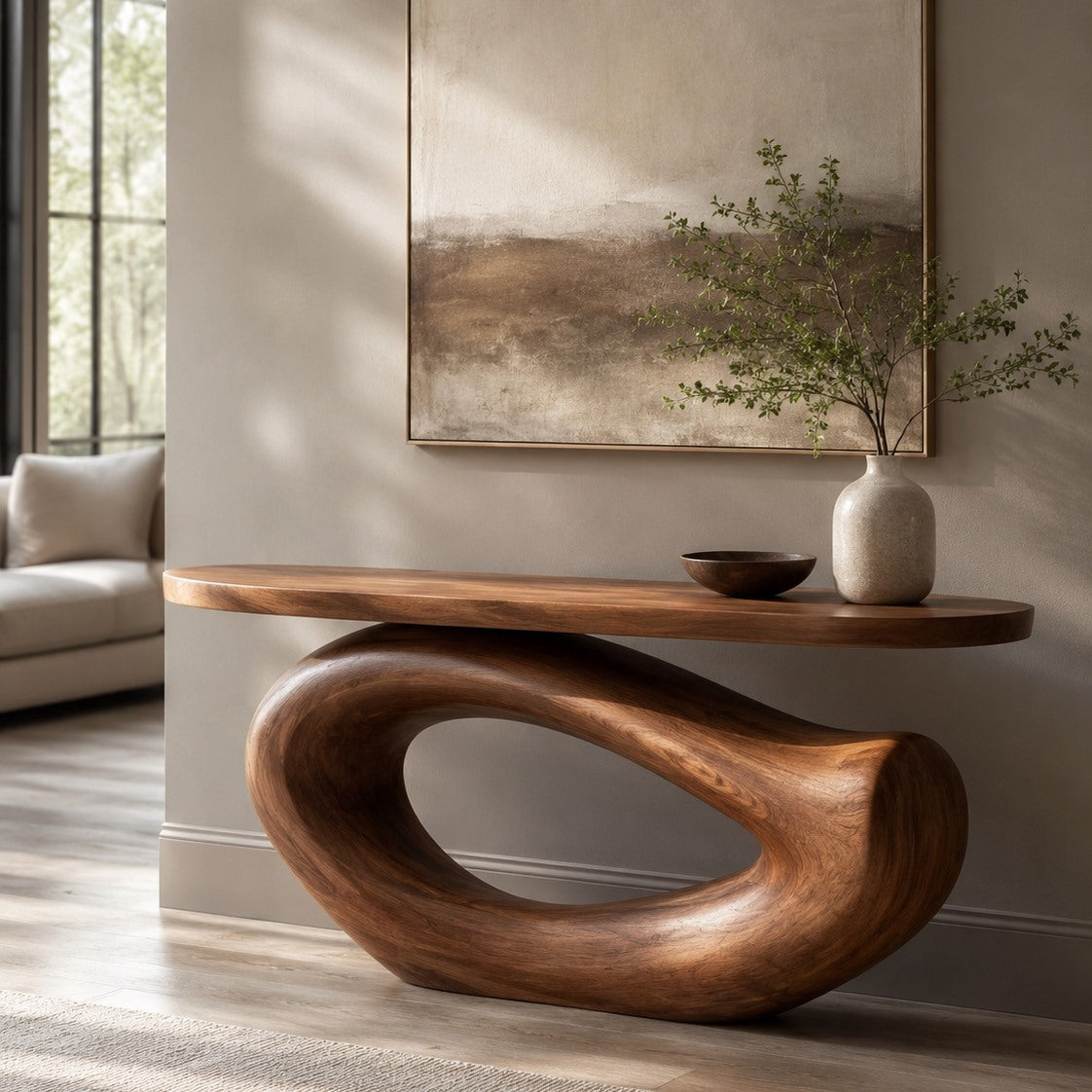 Aveline Sculptural Console Table - square cover image
