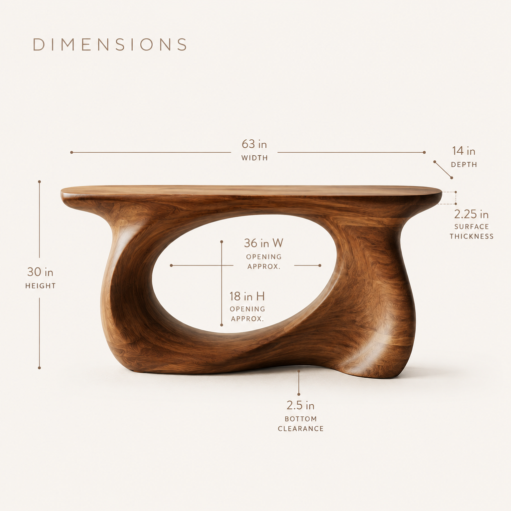 Calista Rounded Entry Console Table - product image 09