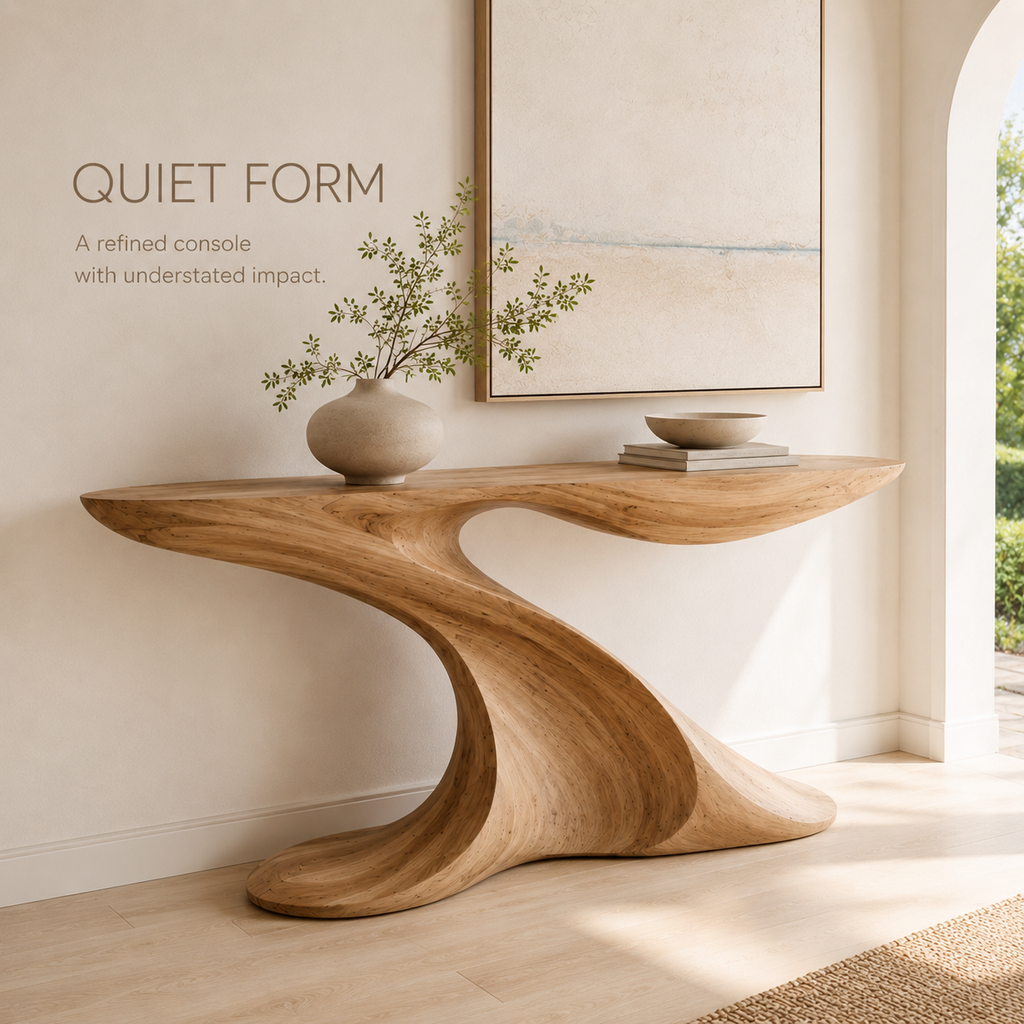 Darian Organic Wood Console Table - product image 03