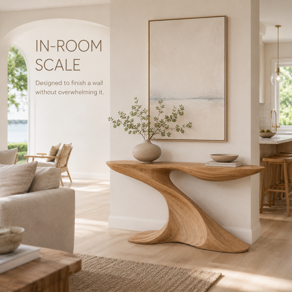 Darian Organic Wood Console Table - product image 04