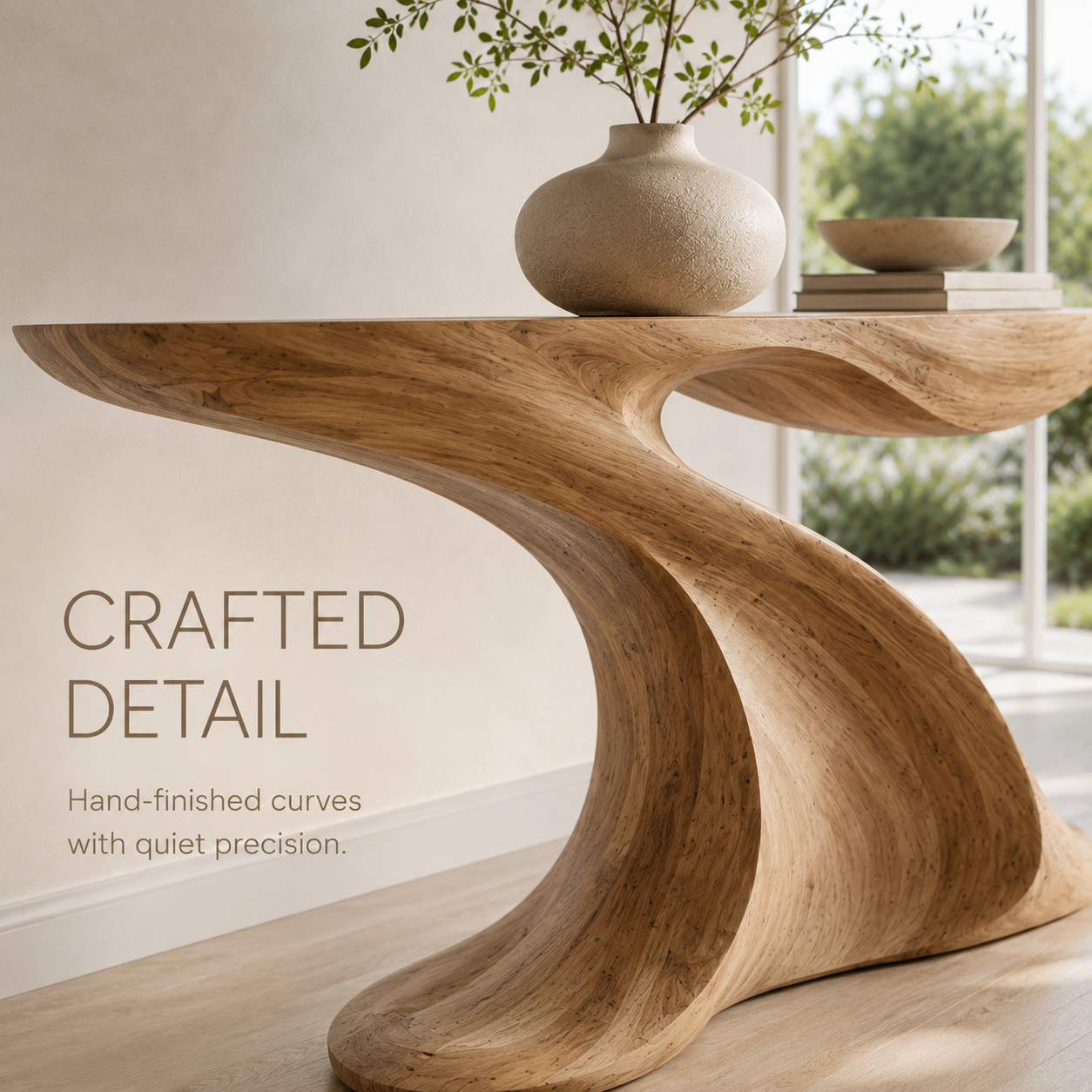 Darian Organic Wood Console Table - product image 06