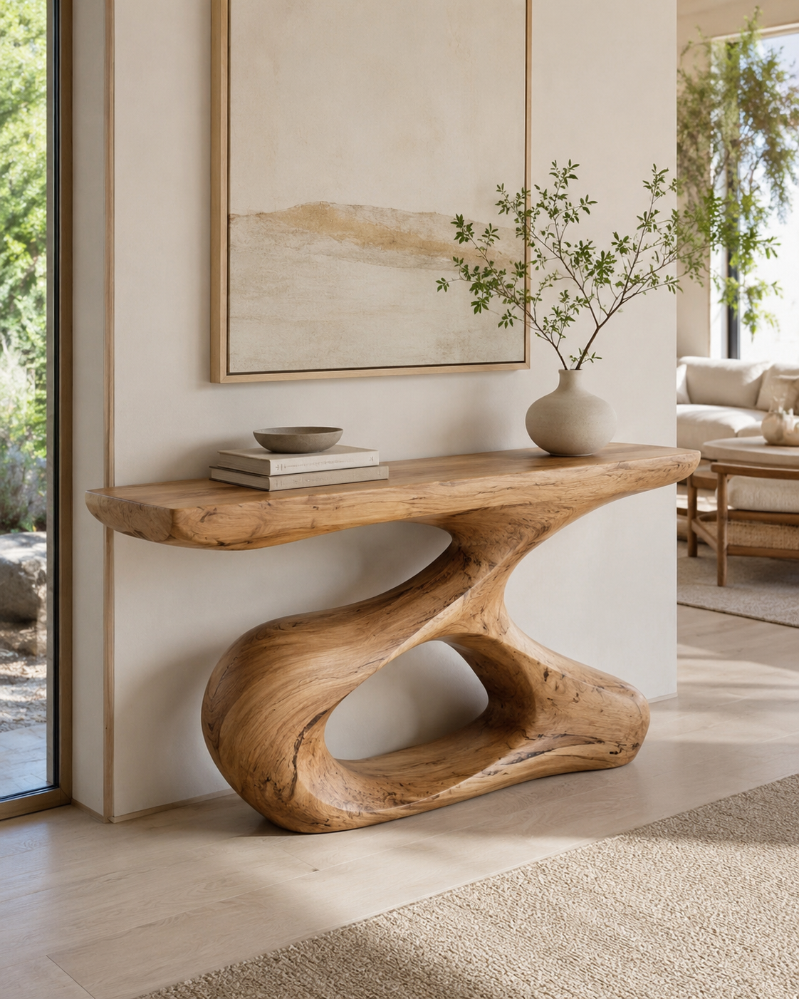 Isolde Sculpted Hall Console Table - main view
