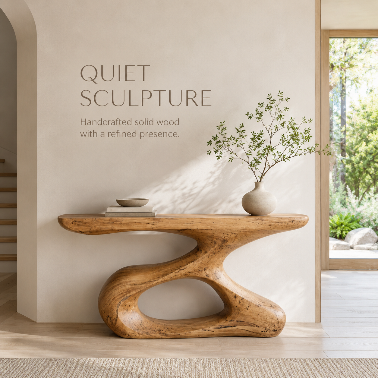Isolde Sculpted Hall Console Table - product image 02