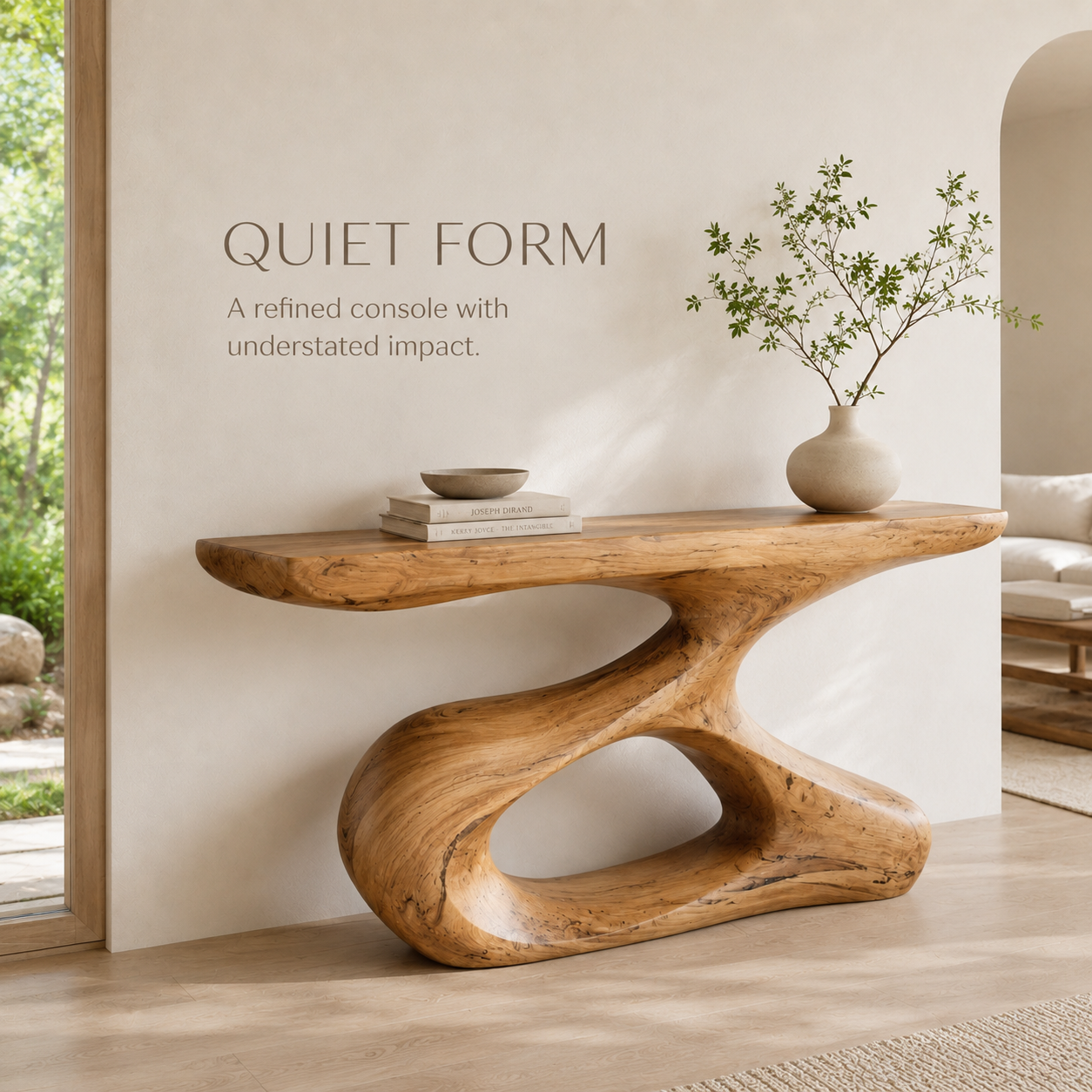 Isolde Sculpted Hall Console Table - product image 04