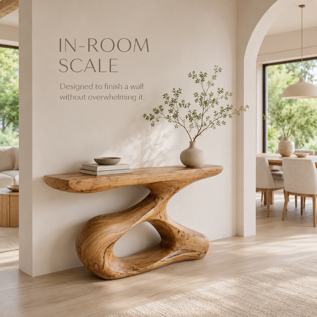 Isolde Sculpted Hall Console Table - product image 05