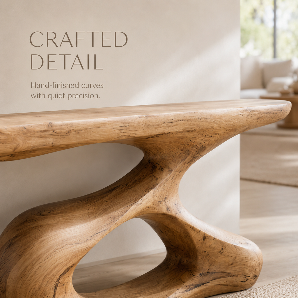 Isolde Sculpted Hall Console Table - product image 07