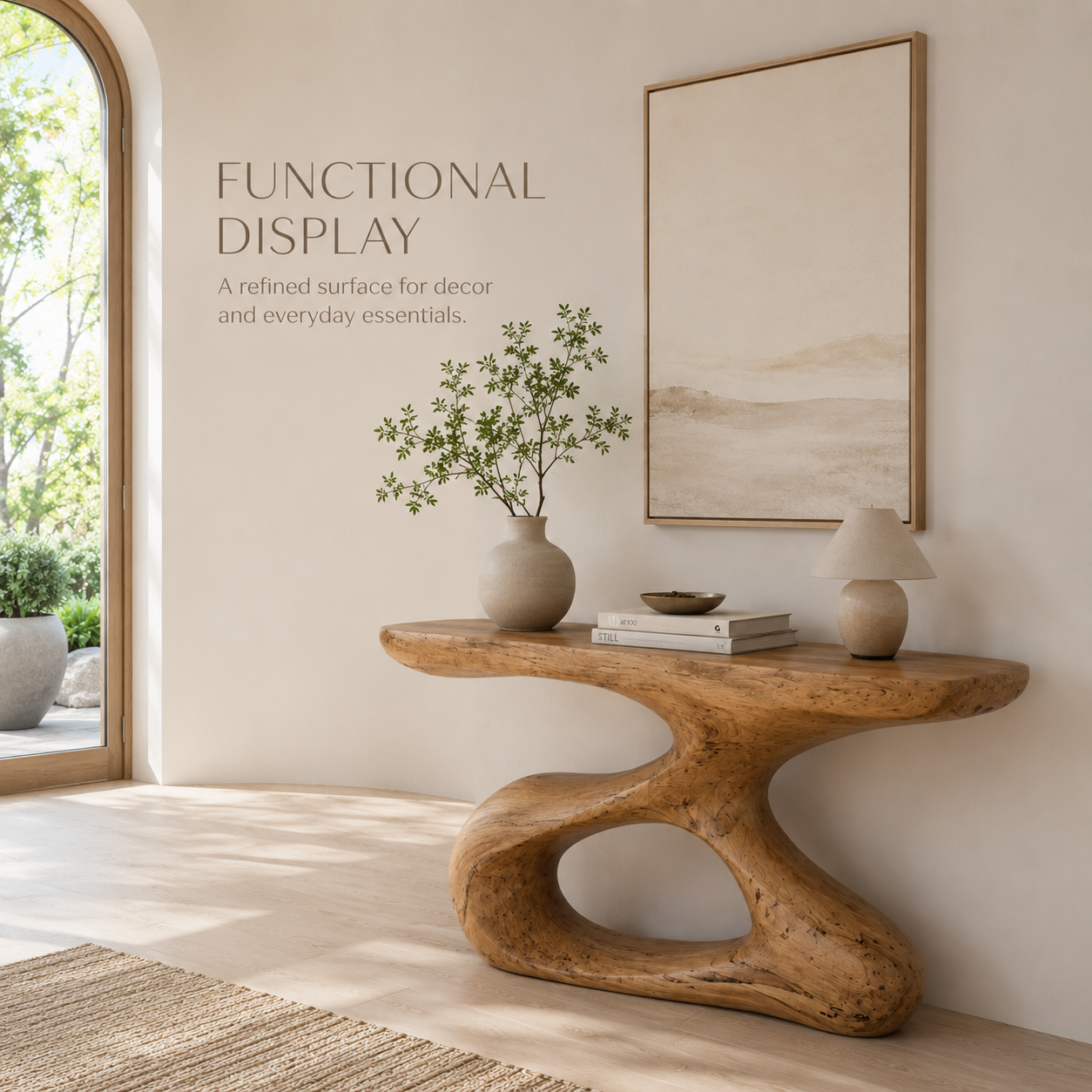 Isolde Sculpted Hall Console Table - product image 08