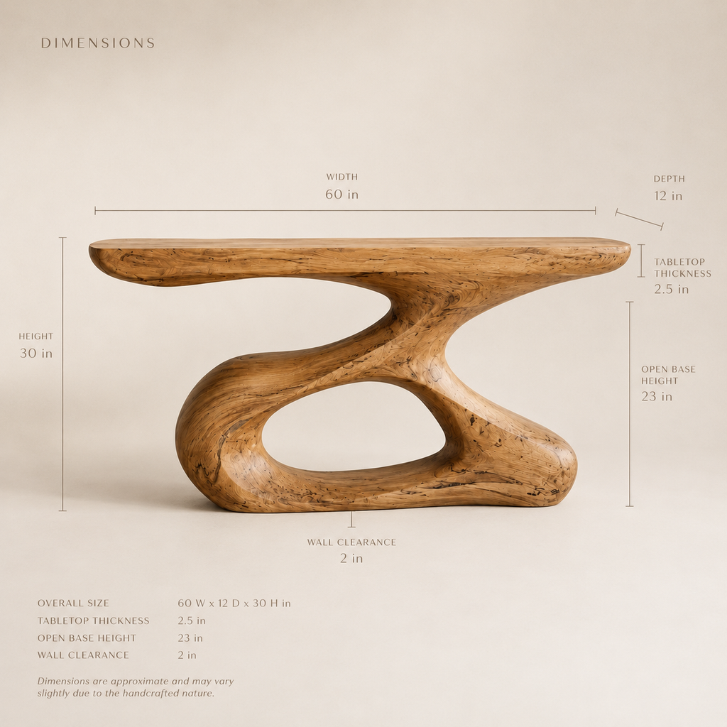 Isolde Sculpted Hall Console Table - product image 09