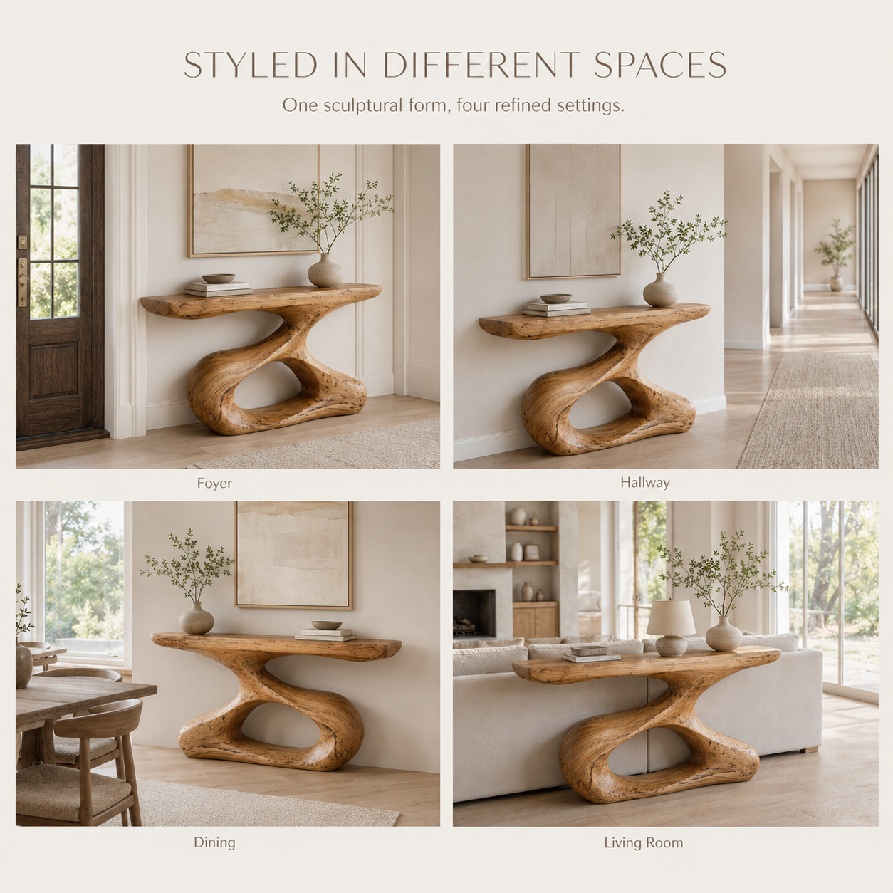 Isolde Sculpted Hall Console Table - product image 11
