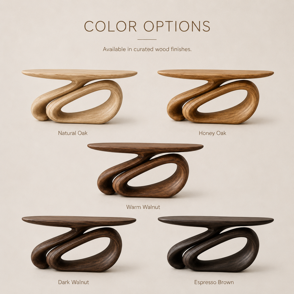 Juno Rounded Walnut Console Table - product image 06