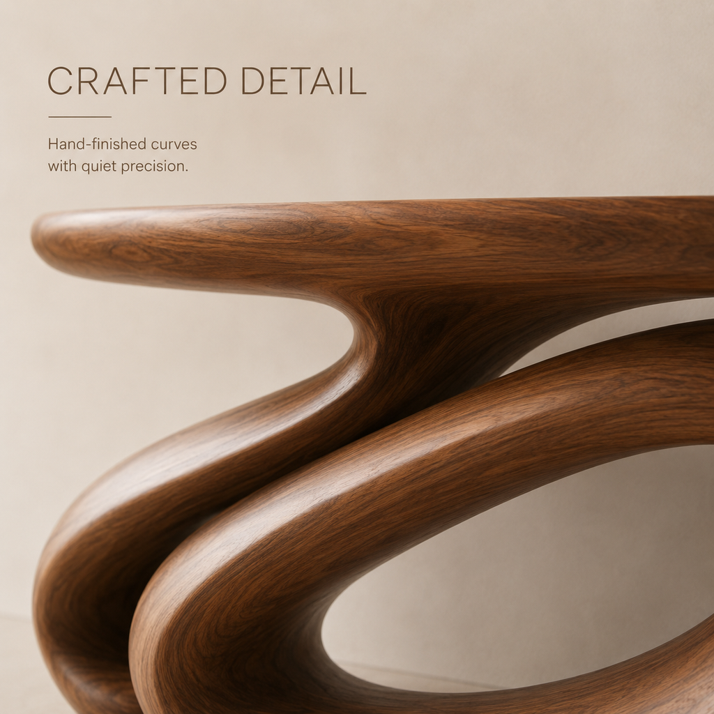 Juno Rounded Walnut Console Table - product image 07