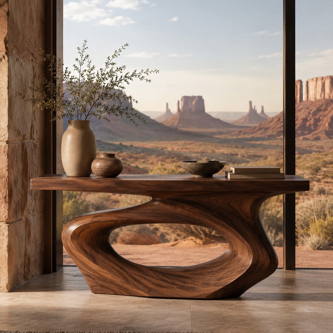 Nolan Sculptural Entry Console Table - square cover image