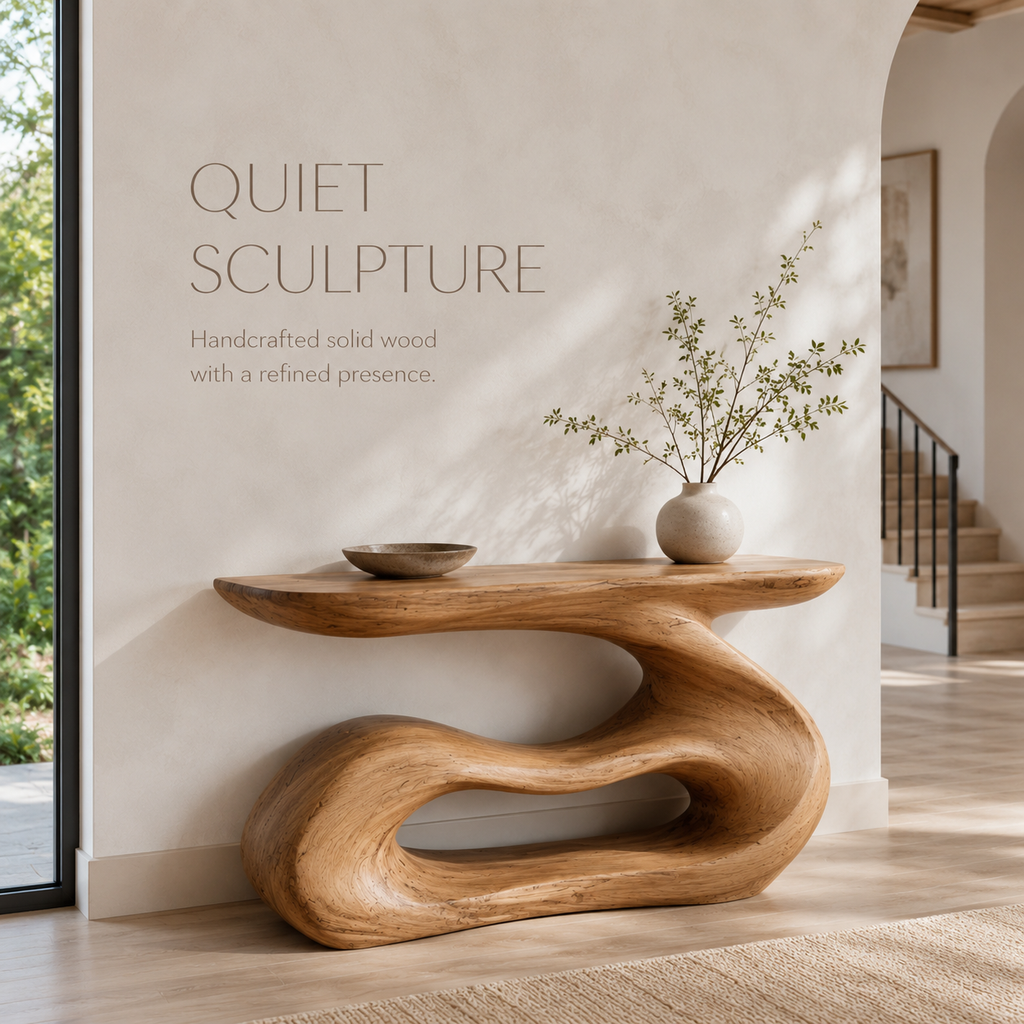 Orla Flowing Wood Console Table - product image 02