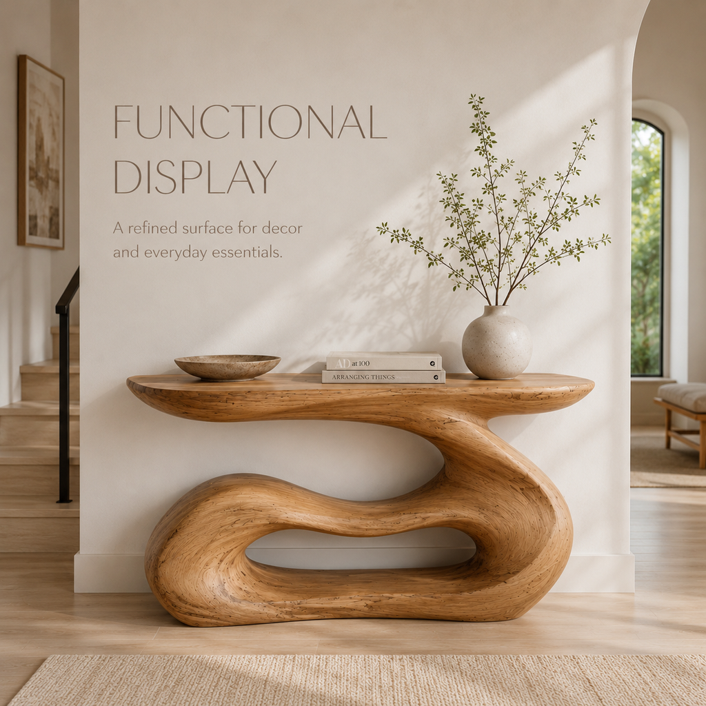 Orla Flowing Wood Console Table - product image 03