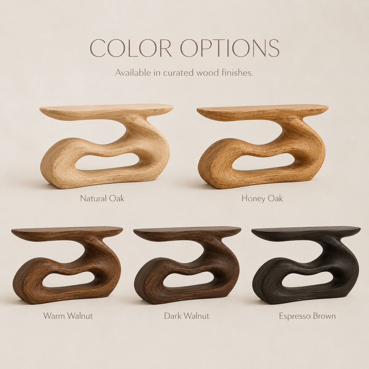 Orla Flowing Wood Console Table - product image 04