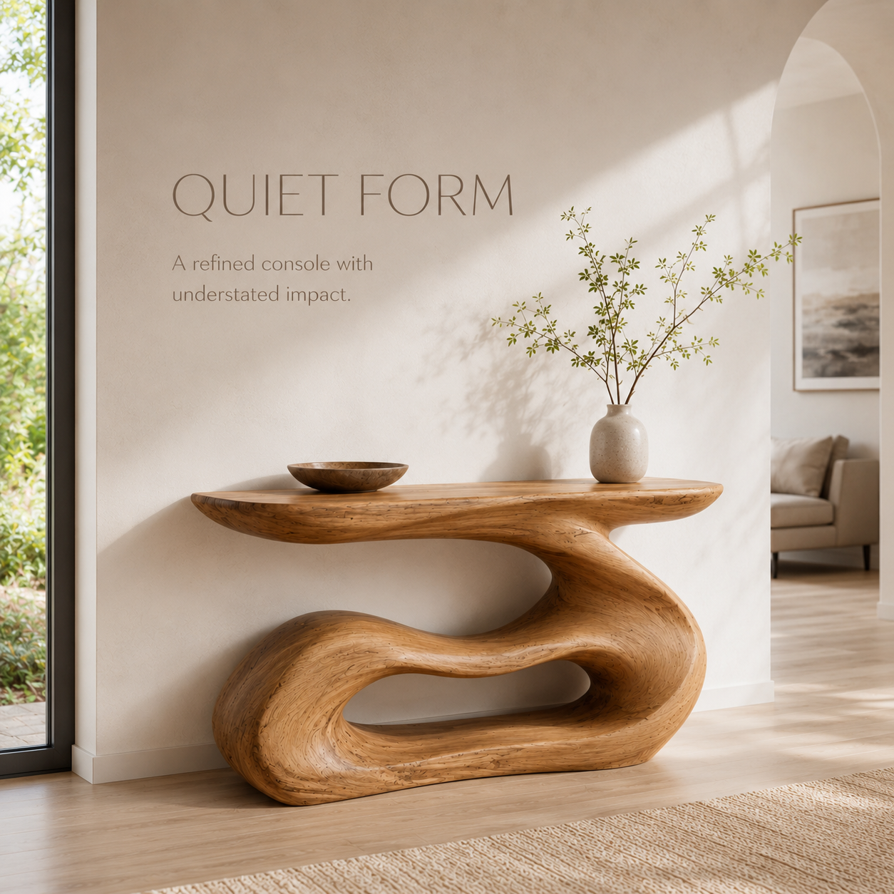 Orla Flowing Wood Console Table - product image 07