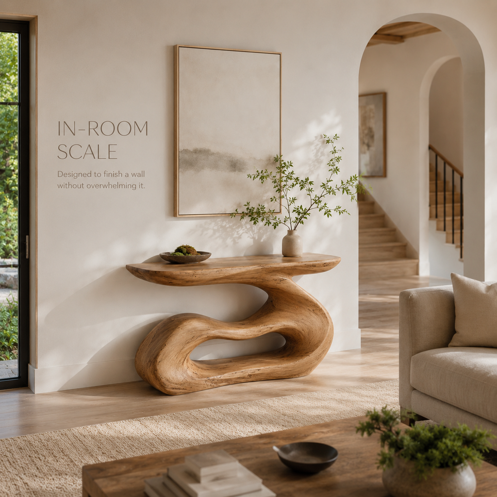 Orla Flowing Wood Console Table - product image 09
