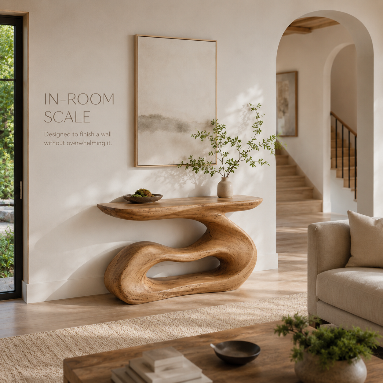 Orla Flowing Wood Console Table - product image 09