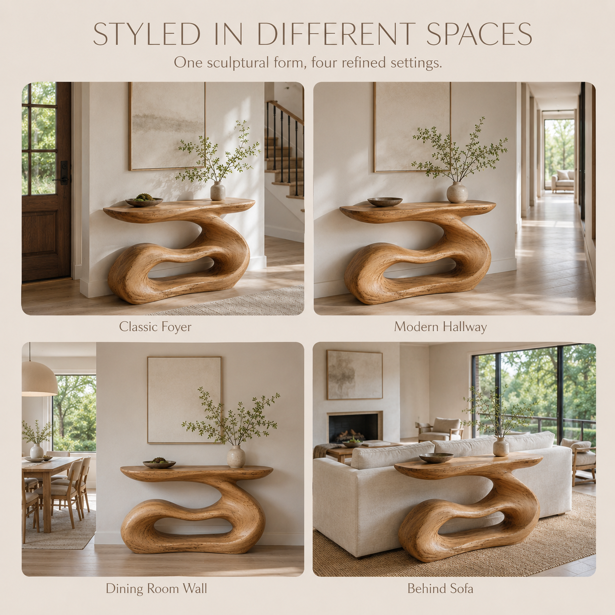 Orla Flowing Wood Console Table - product image 11